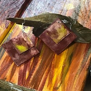 Hand Painted Abstract Earrings